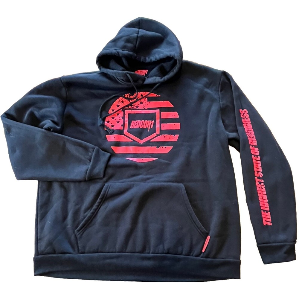 REDCON 1 Highest State Of Readiness‎ Black/Red Gym Sweatshirt/Hoodie Mens Large
